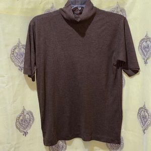 ITALIAN GENTRY PORTOFINO BROWN JERSEY SHORT SLEEVE VISCOSE/COTTON TOP SZ II/M
